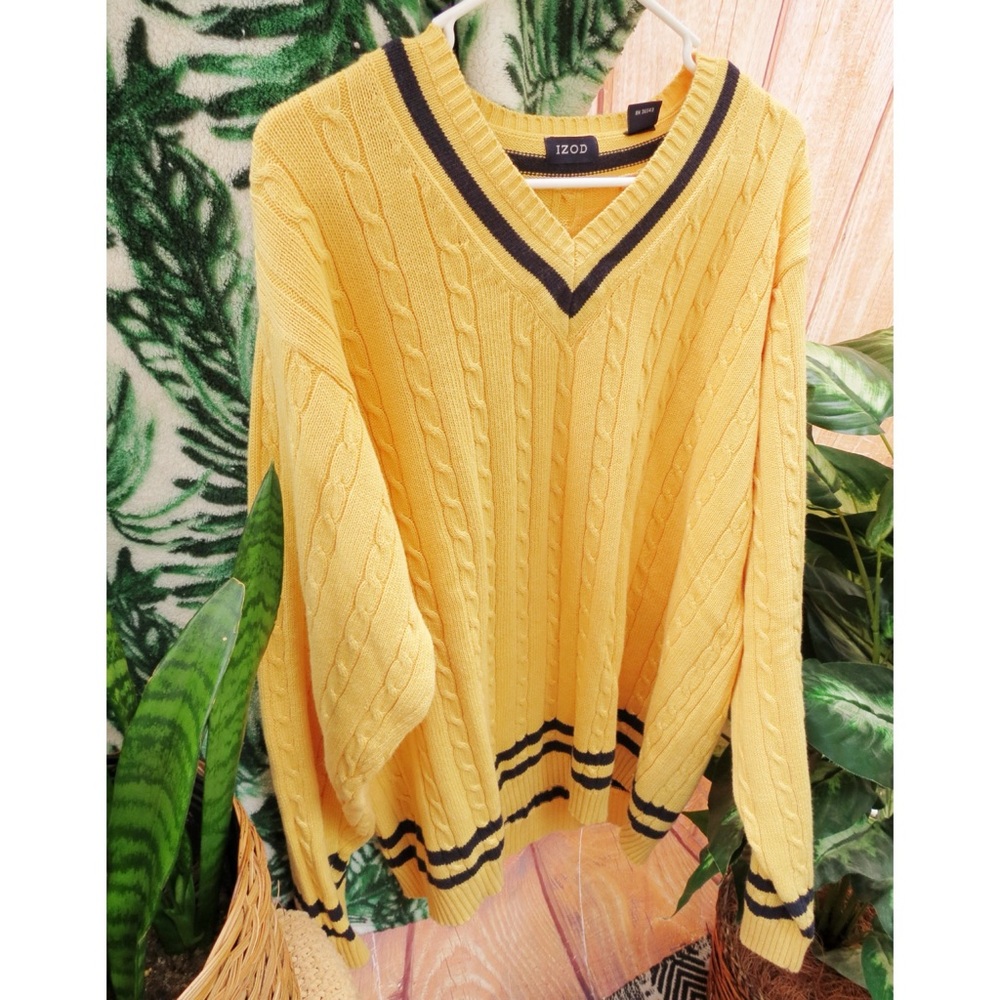 Sold 🌻 Vintage cozy chunky varsity knit oversized sweater ✨ - Picture 4 of 7